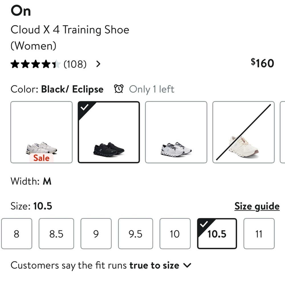 On cloud x 4 training shoe - Picture 4 of 8